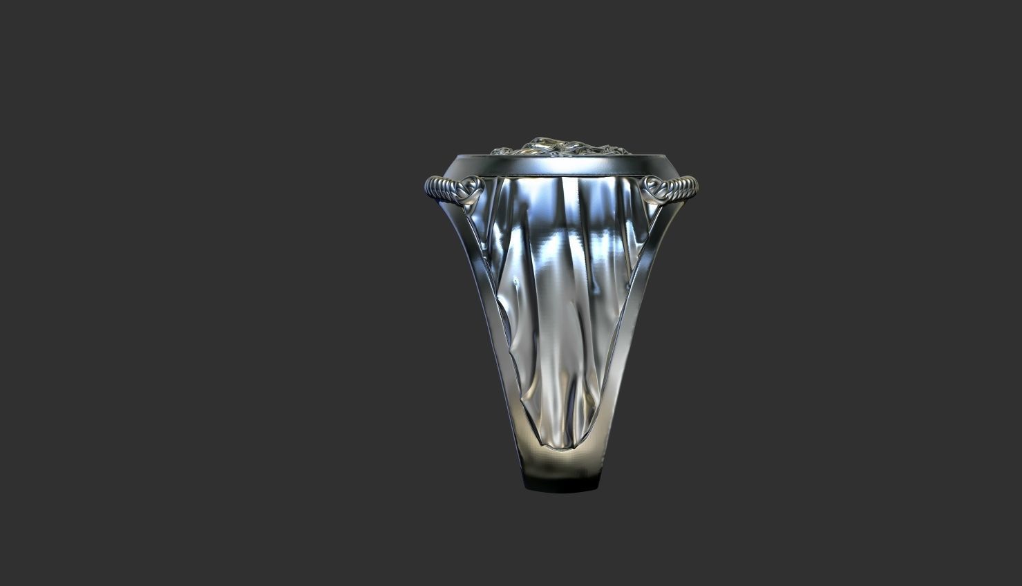 Lion ring 3D print model_16