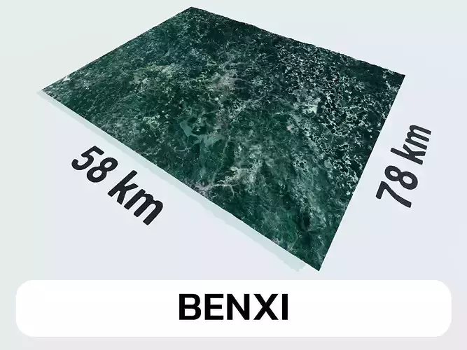 Benxi China City Landscape 3D Model