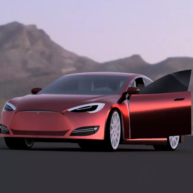 Tesla Model 3 s car 3D model_0