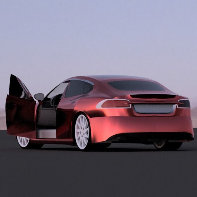 Tesla Model 3 s car 3D model_2