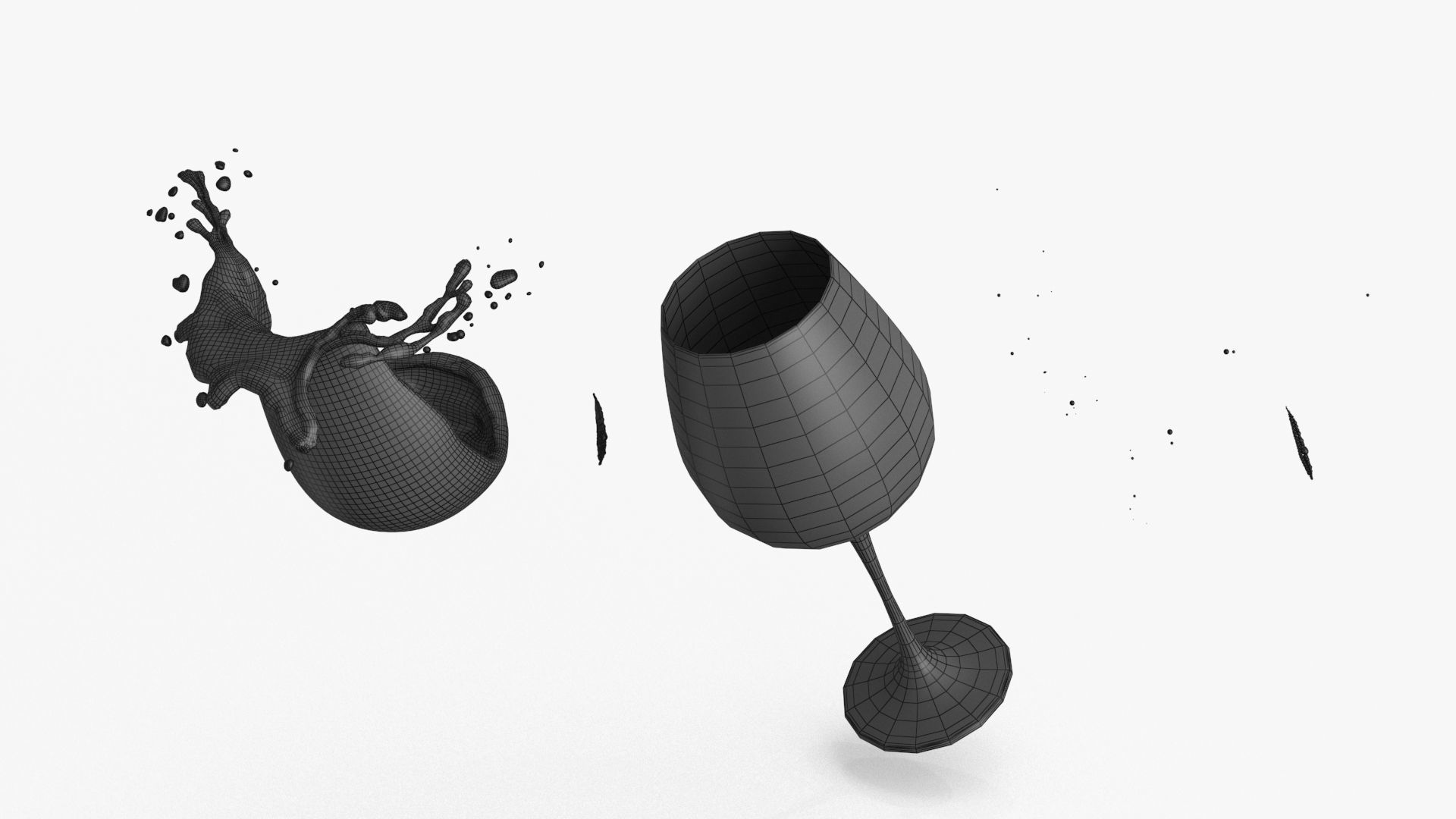 Full Filled fnd Splash Red Wine Glass 3D model_21