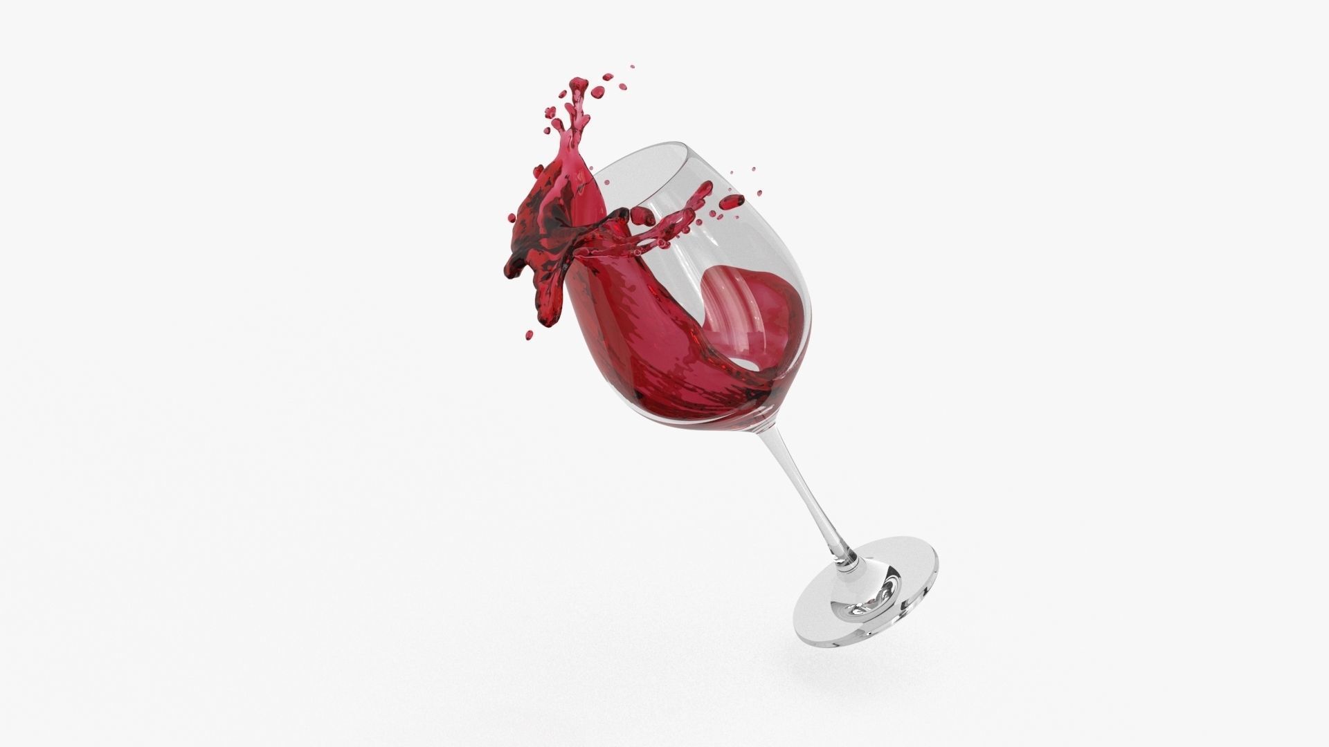 Full Filled fnd Splash Red Wine Glass 3D model_18