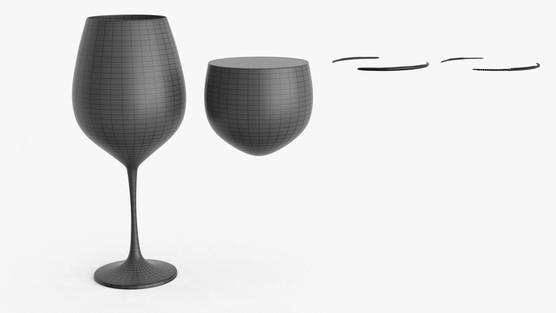 Full Filled fnd Splash Red Wine Glass 3D model_20