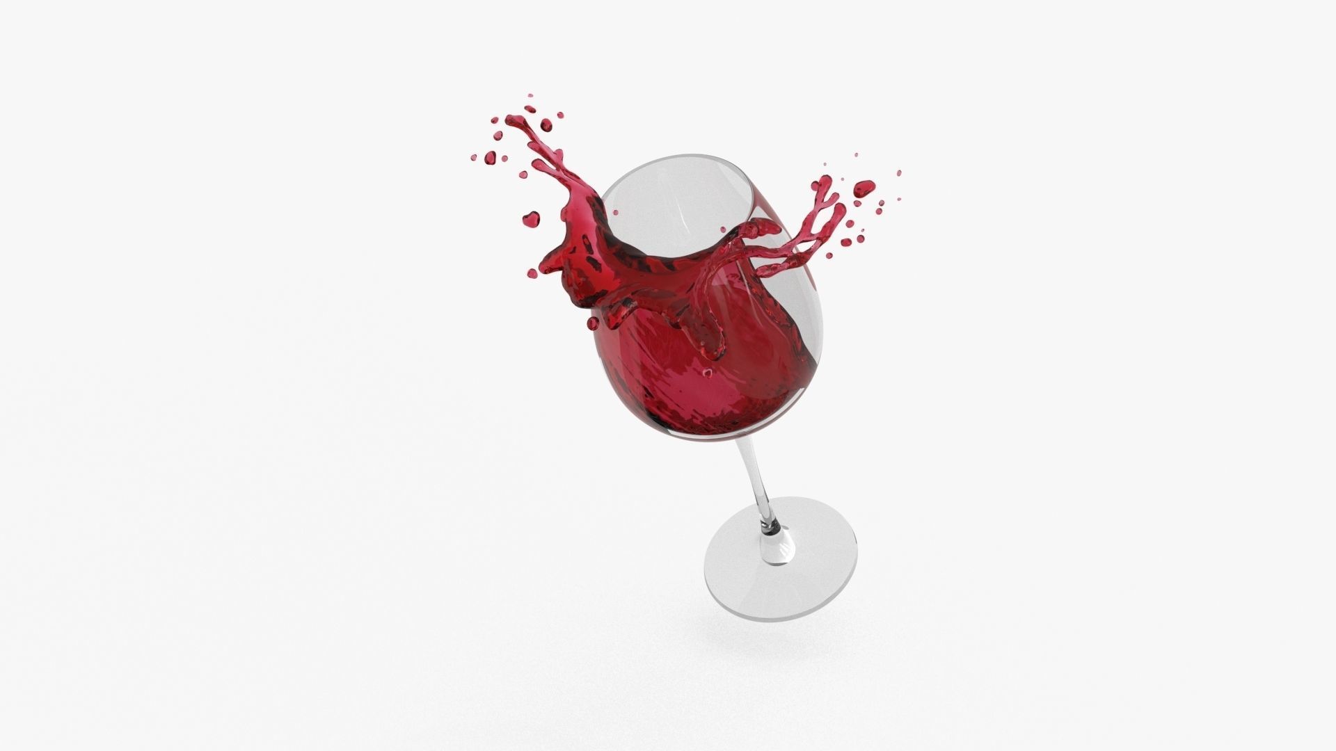 Full Filled fnd Splash Red Wine Glass 3D model_11