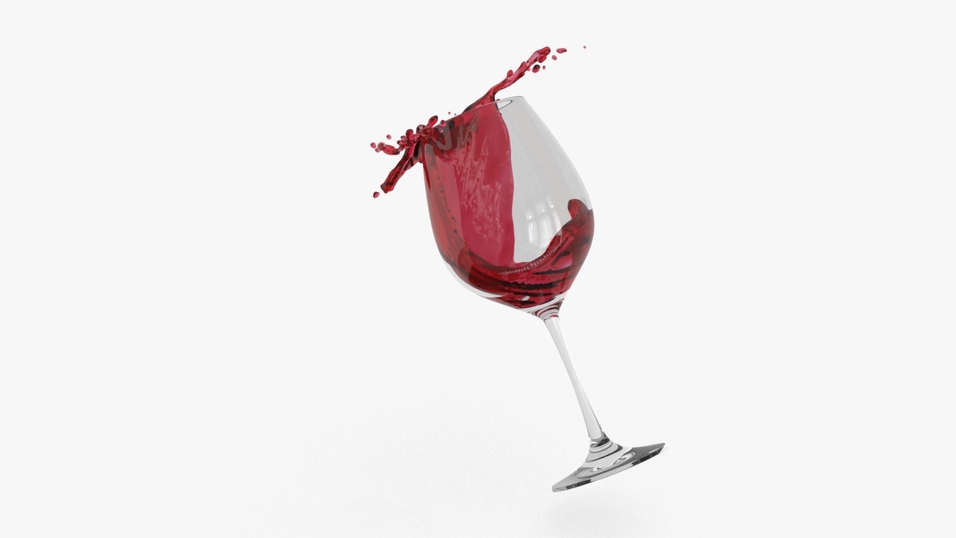 Full Filled fnd Splash Red Wine Glass 3D model_17