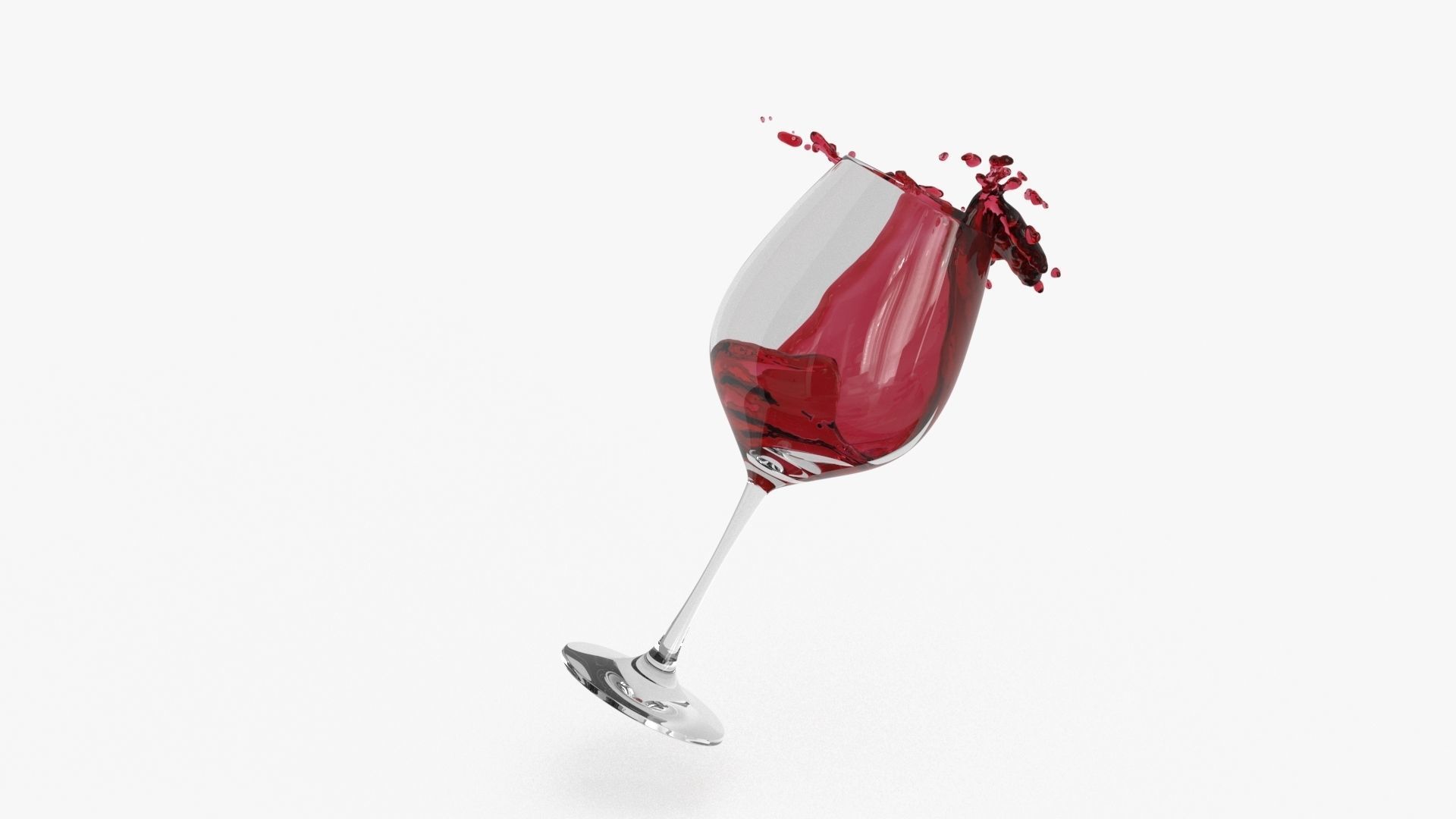 Full Filled fnd Splash Red Wine Glass 3D model_14