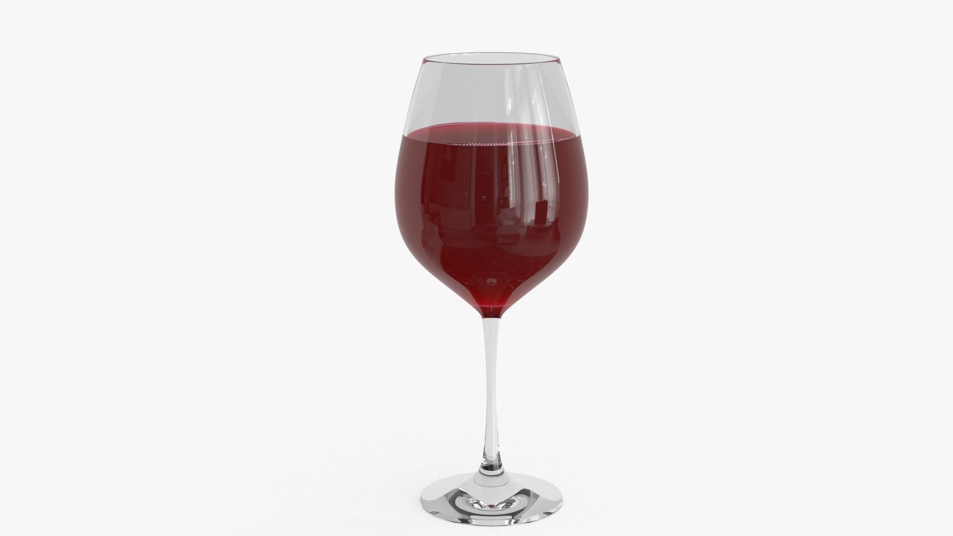 Full Filled fnd Splash Red Wine Glass 3D model_3
