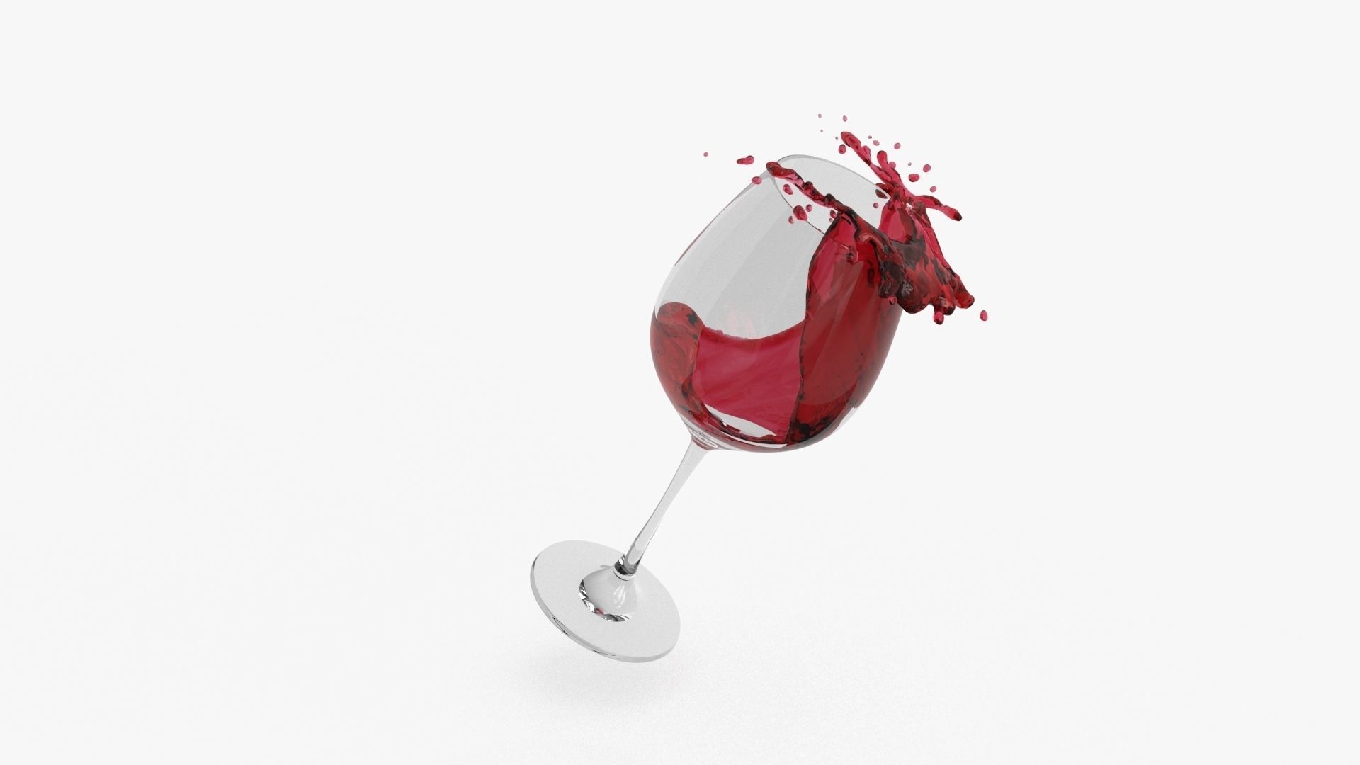 Full Filled fnd Splash Red Wine Glass 3D model_13