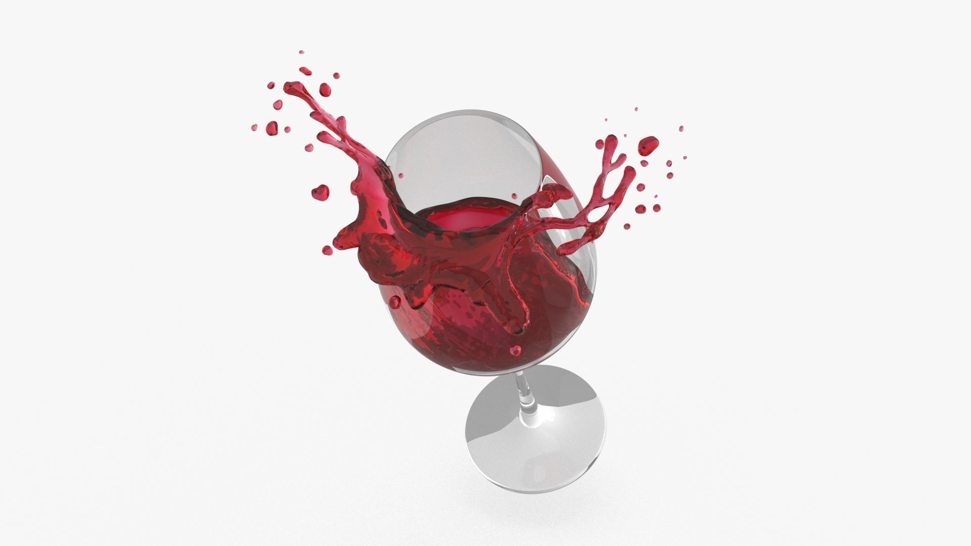 Full Filled fnd Splash Red Wine Glass 3D model_1