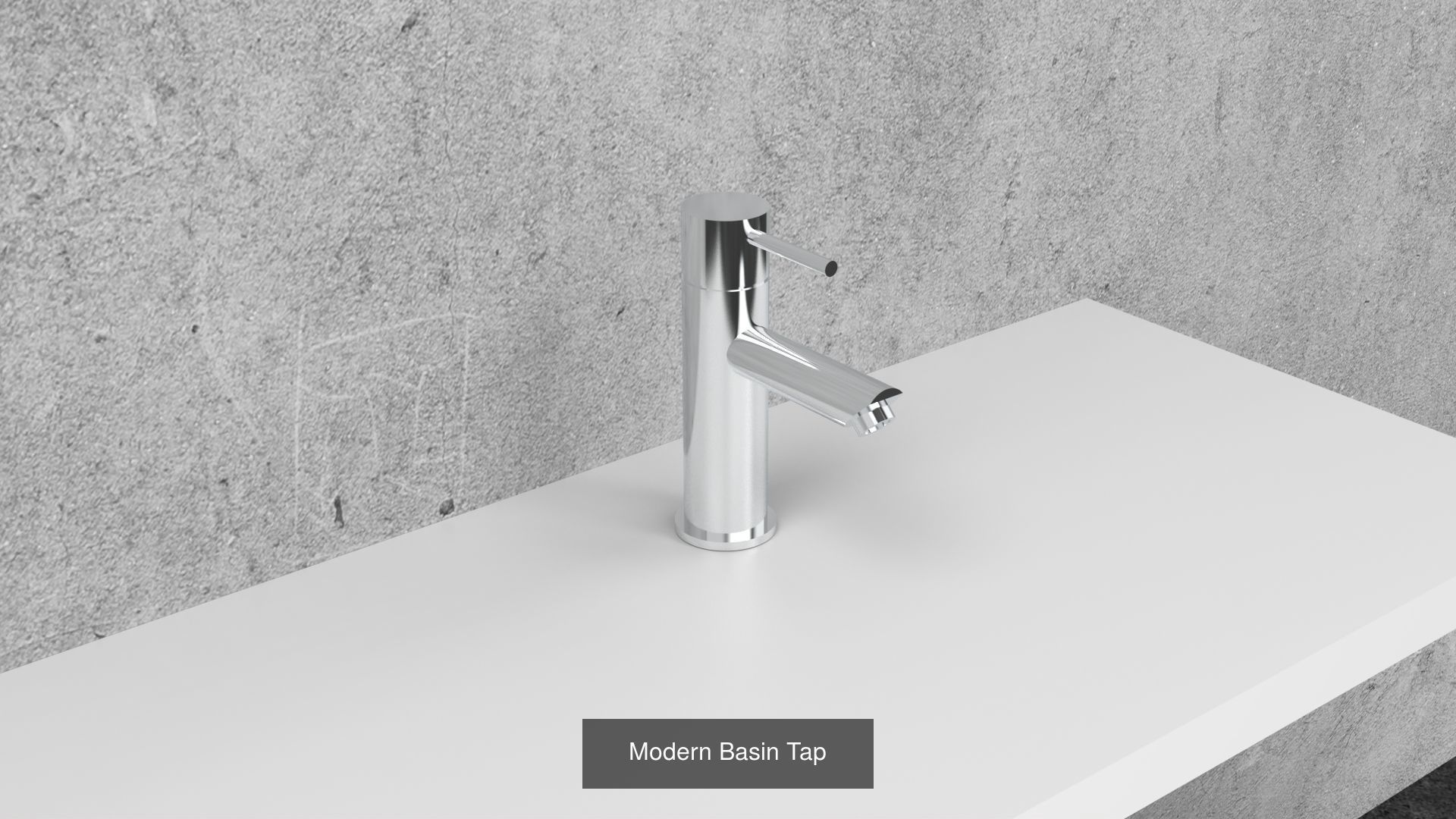 Modern Basin with Two Taps 3D Model Collection_2