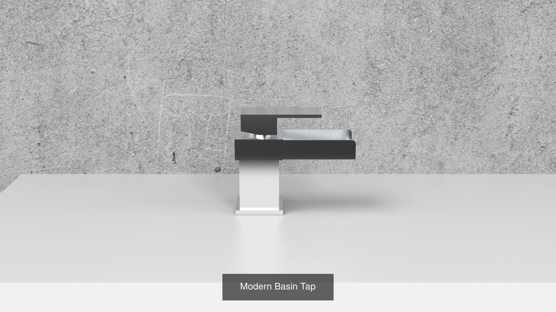 Modern Basin with Two Taps 3D Model Collection_3