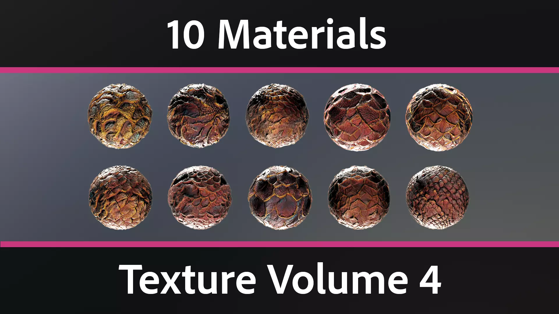 10 Materials Skin Dragon Seamless PBR Volume 4 Texture_0