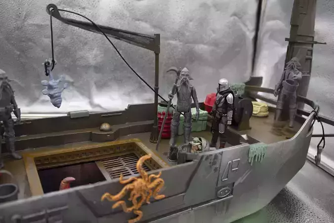 Mon Cala fishing barge of residents