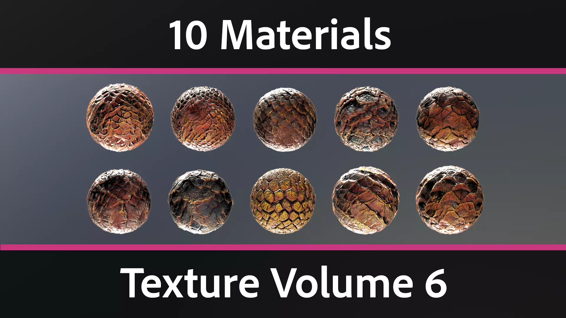 10 Materials Skin Dragon Seamless PBR Volume 6 Texture_0