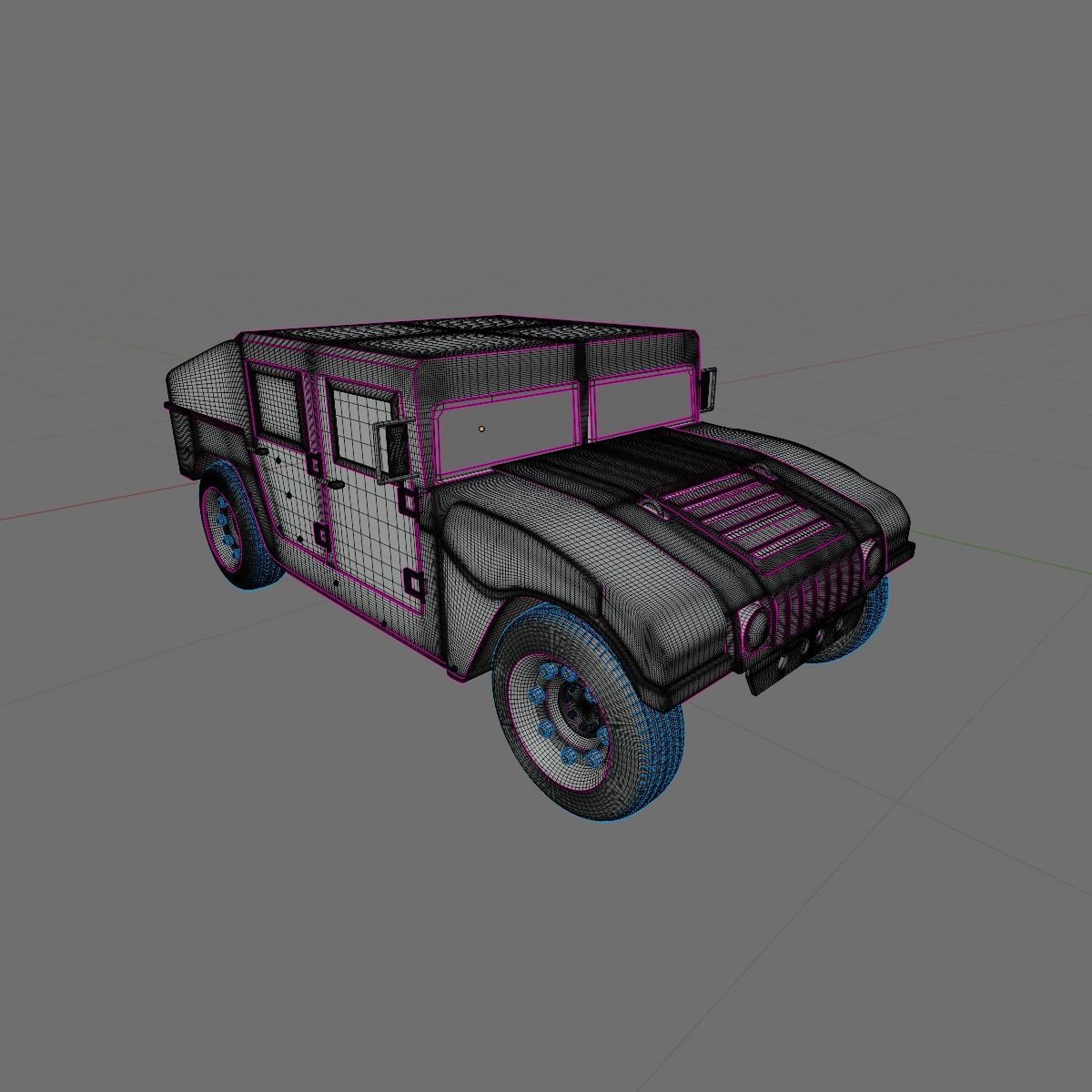 Humvee Or Hummer 3D model_4