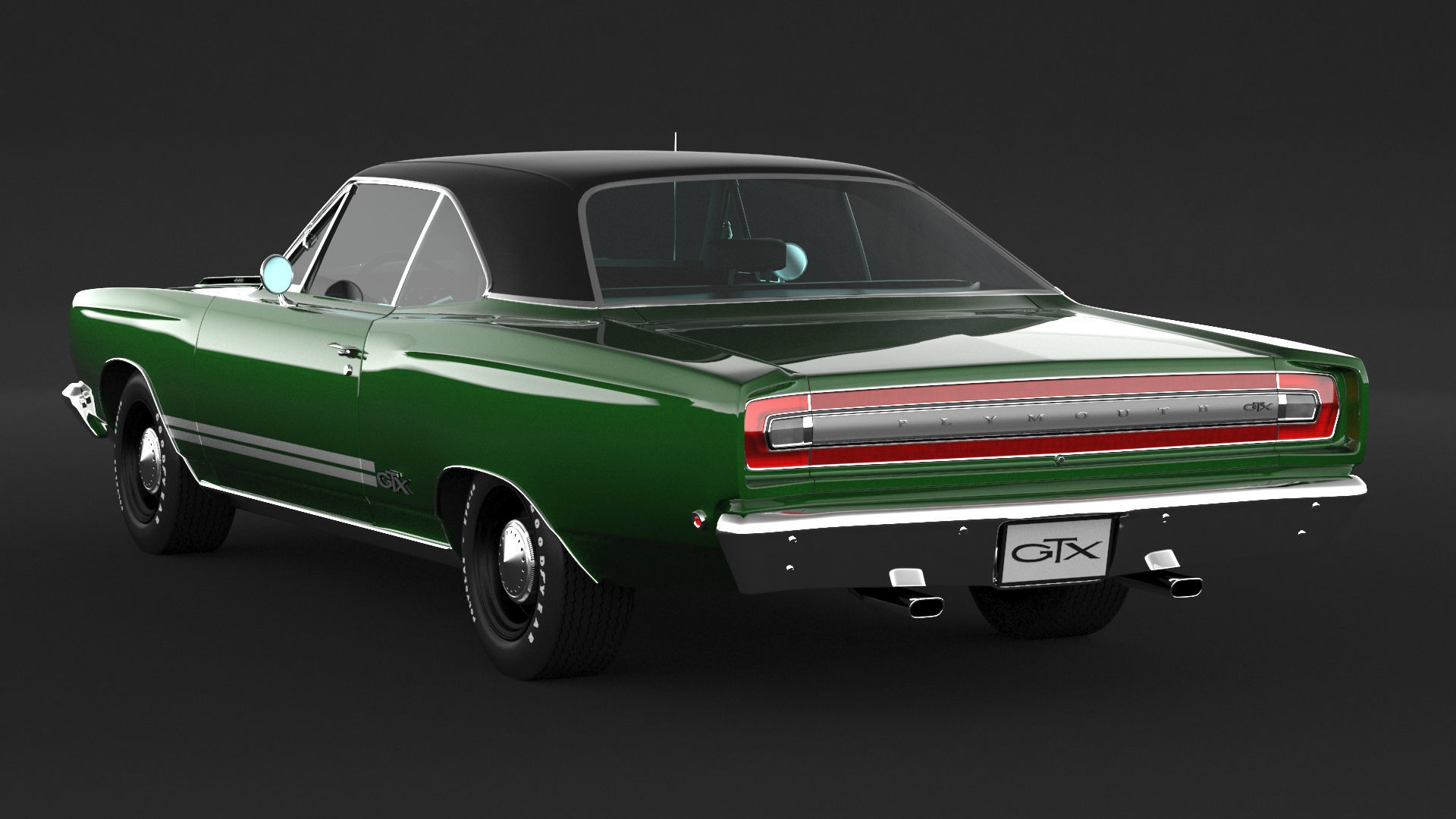 1968 Plymouth GTX 3D model_3