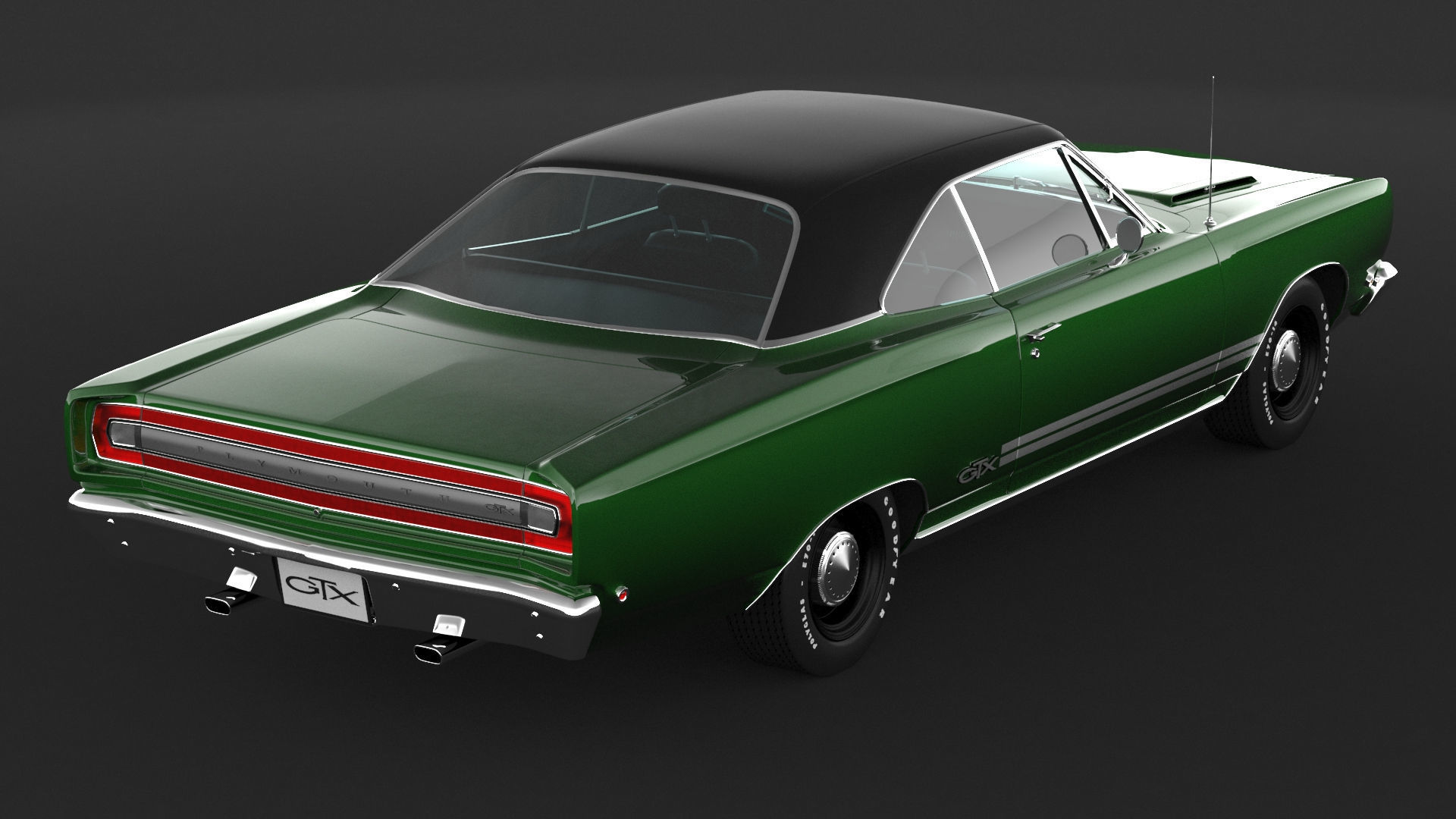 1968 Plymouth GTX 3D model_6