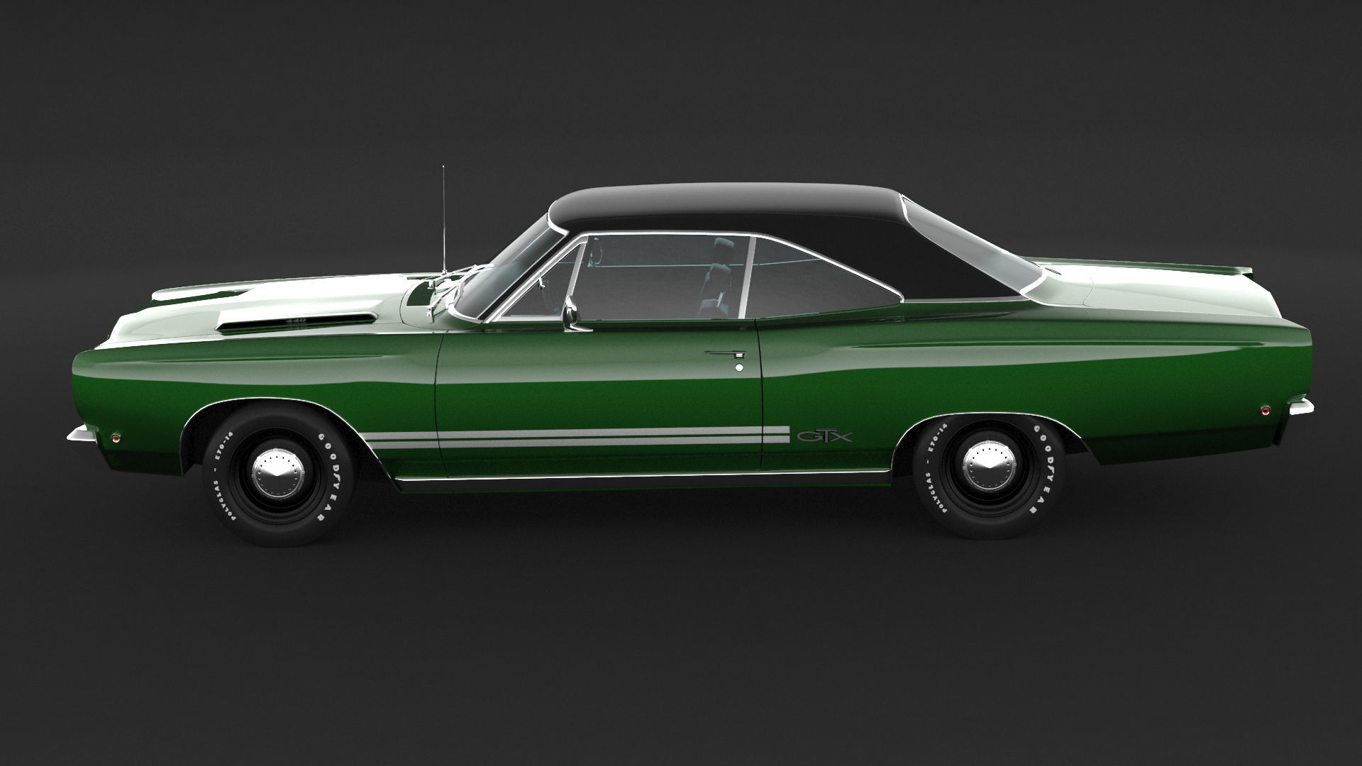 1968 Plymouth GTX 3D model_4