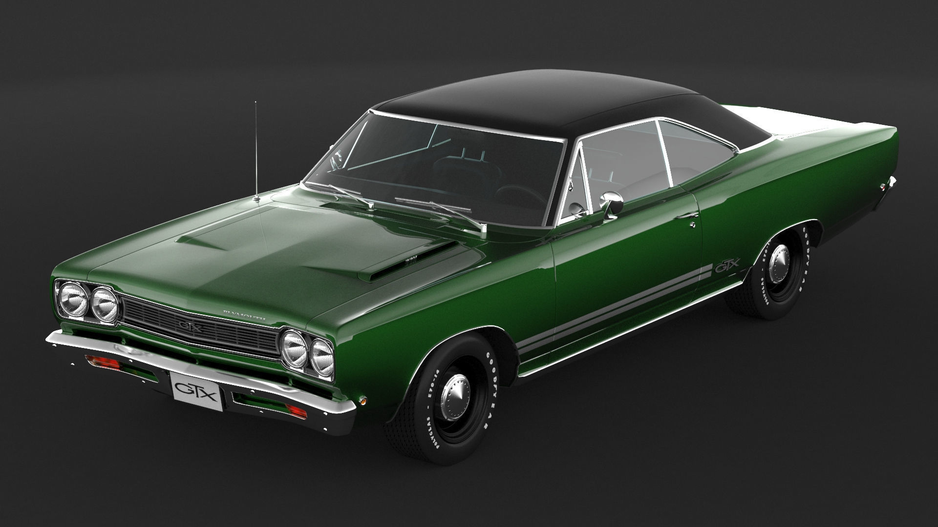1968 Plymouth GTX 3D model_5