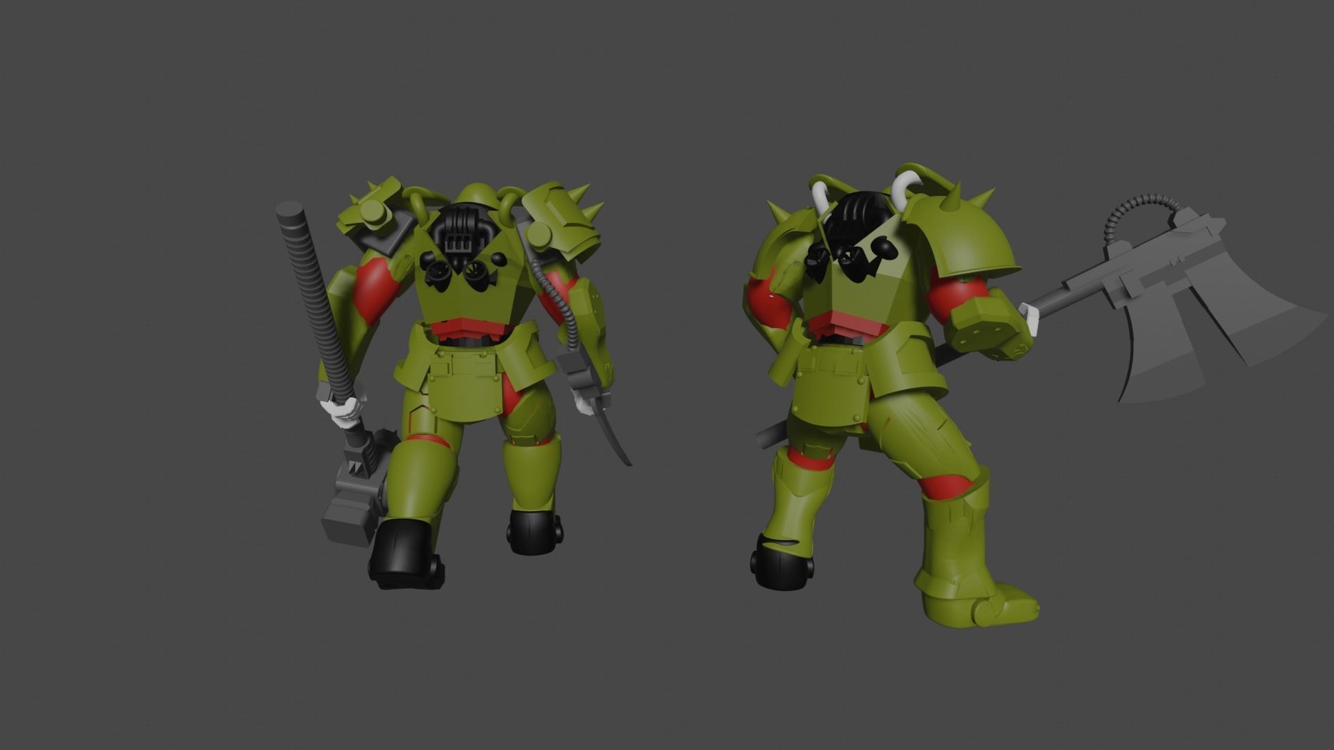 Krork two robots 3D print model_3
