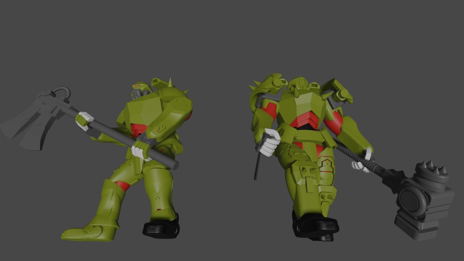 Krork two robots 3D print model_4