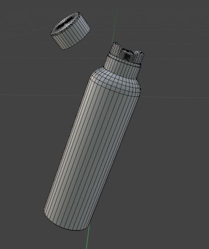 Deodorant Bottle - Game Asset for mobile with PBR textures 3D model_4