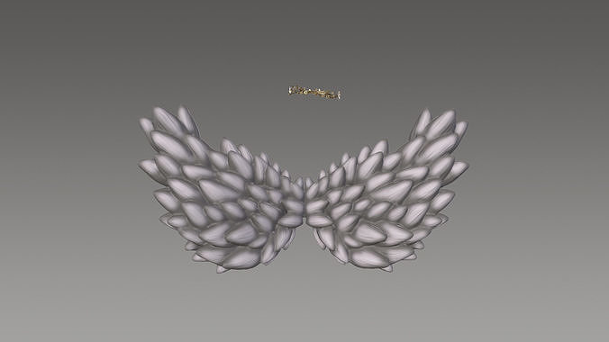 Wings angel wing Low-poly 3D model