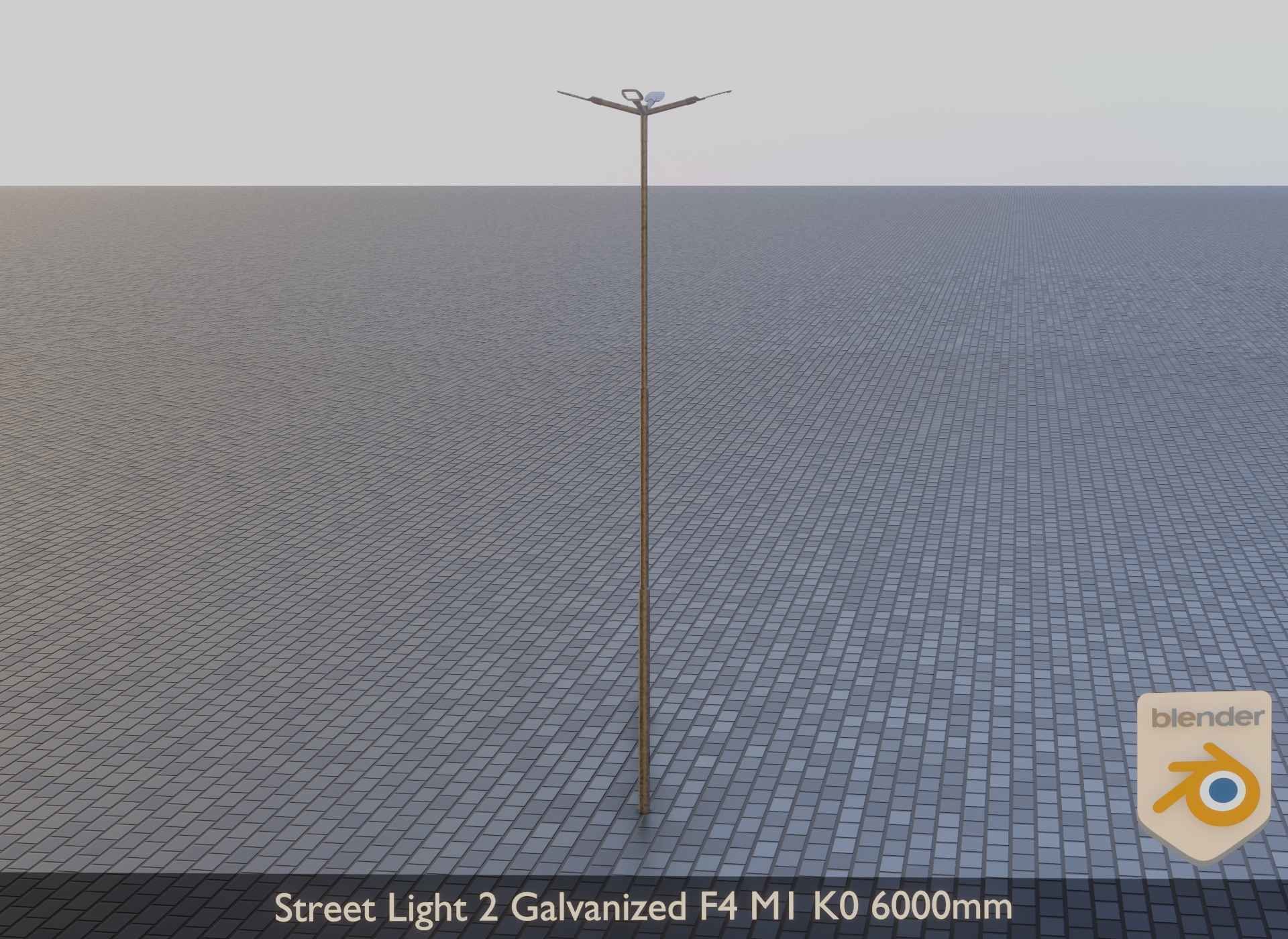Street Light 2 Galvanized F4 M1 K0 6000 mm Low-poly 3D model_26