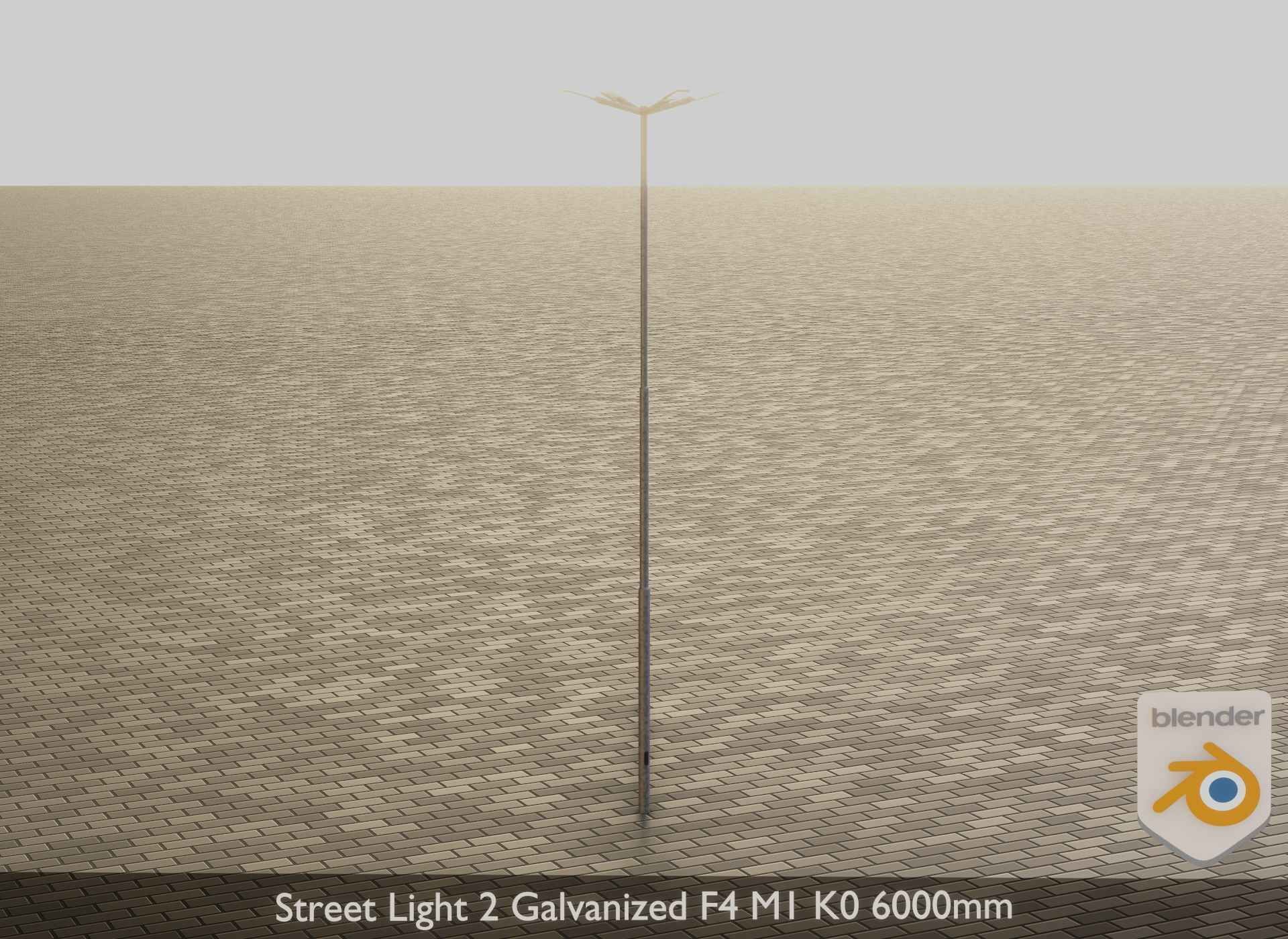 Street Light 2 Galvanized F4 M1 K0 6000 mm Low-poly 3D model_32