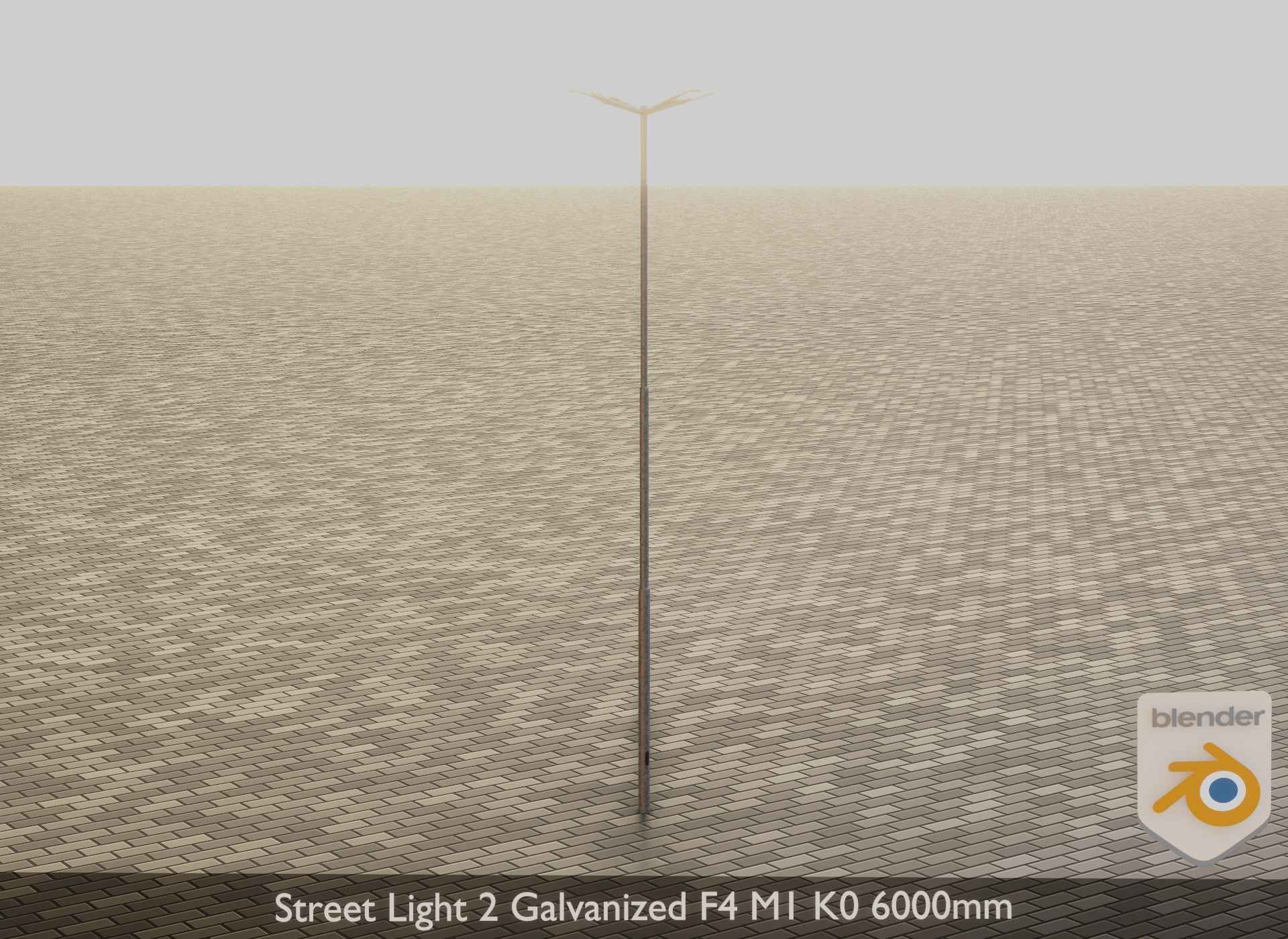 Street Light 2 Galvanized F4 M1 K0 6000 mm Low-poly 3D model_31
