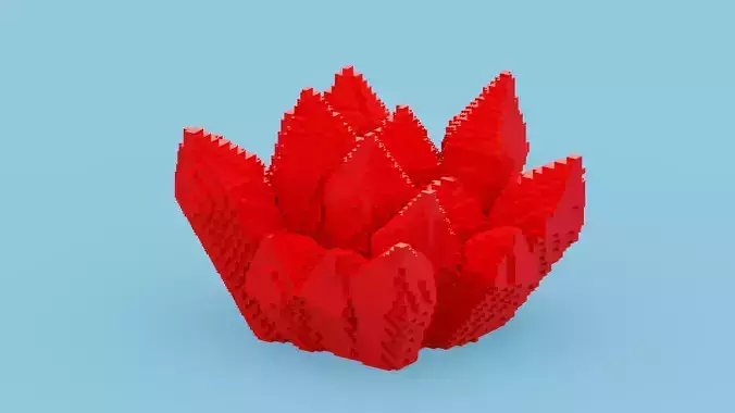 Red Voxel Crystal