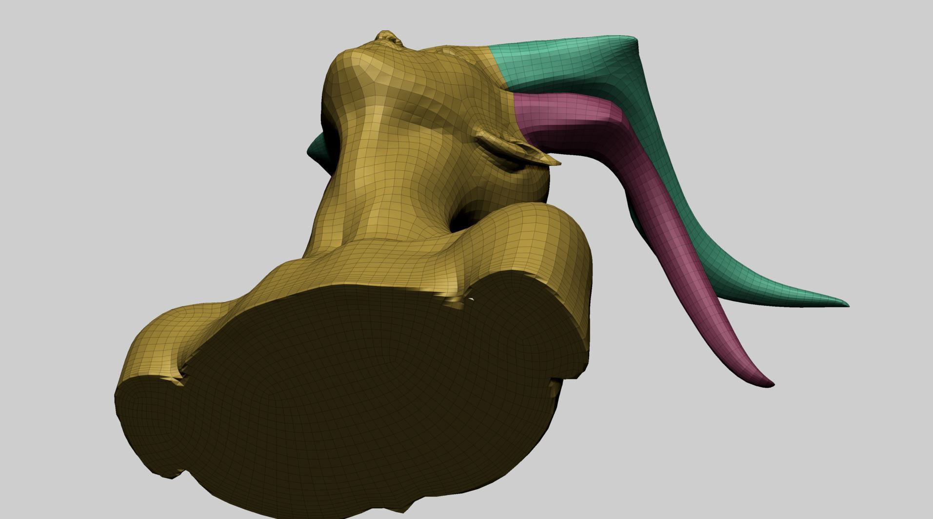 Fantasy Female Head R 3D model_13