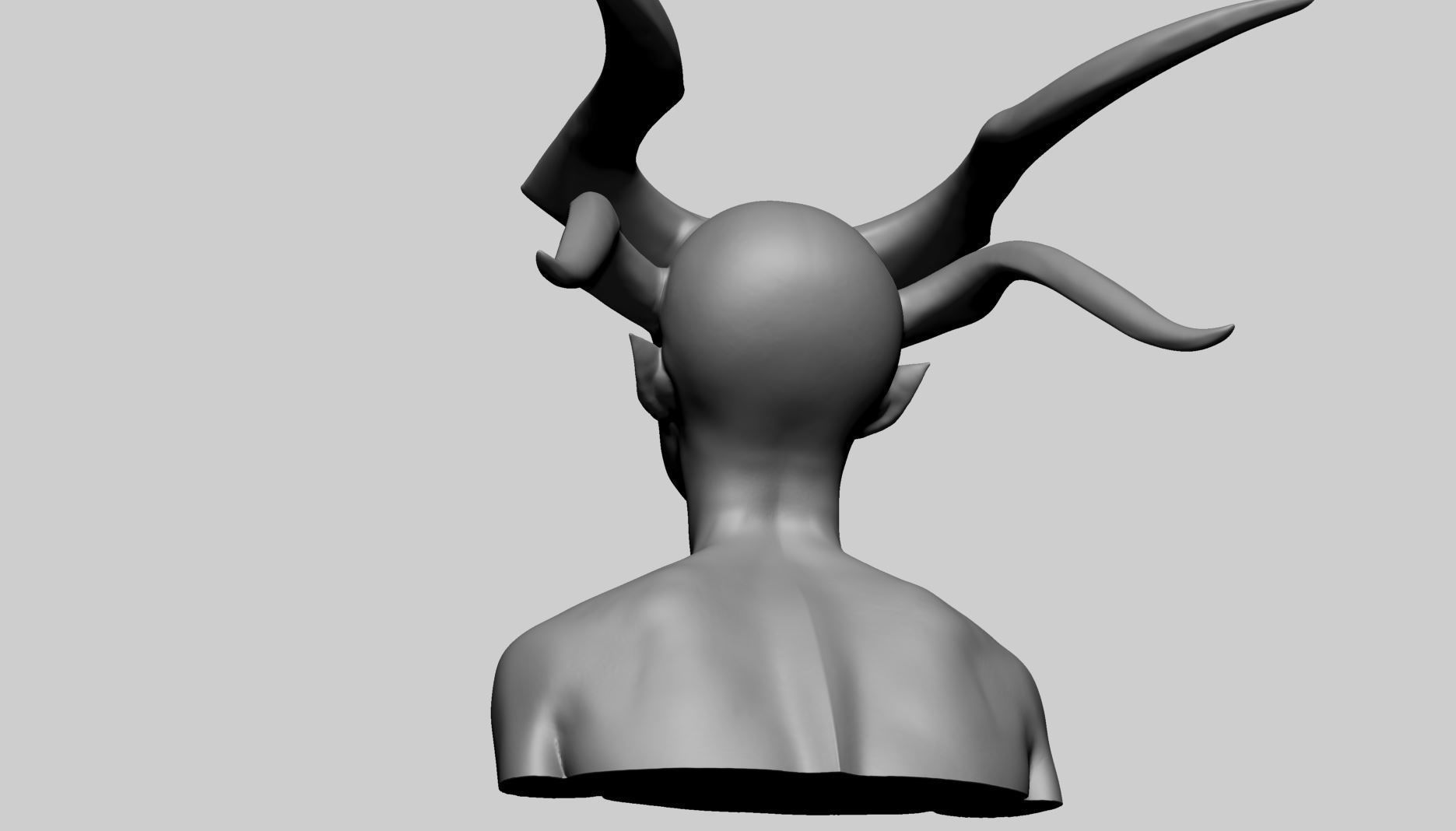 Fantasy Female Head R 3D model_5