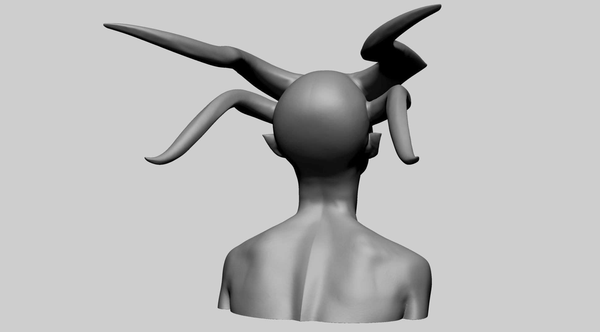 Fantasy Female Head R 3D model_4