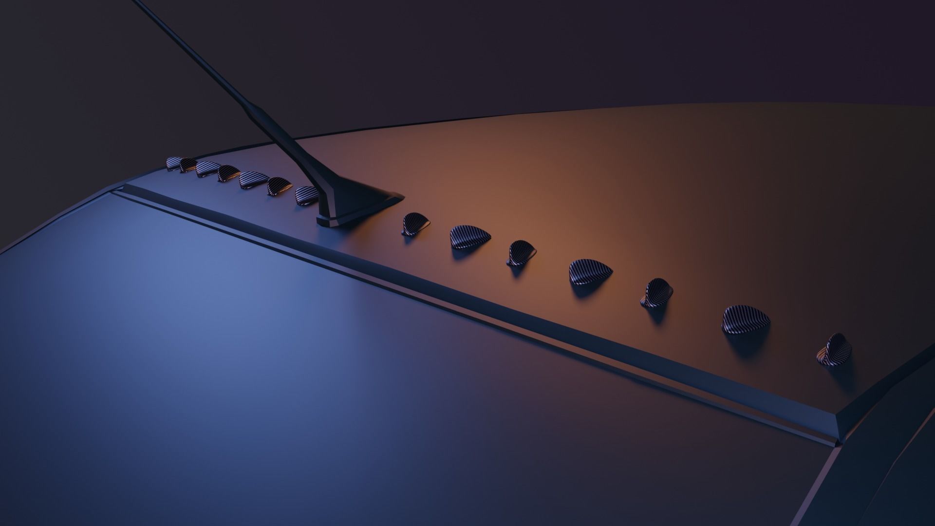 Vortex generator 3d printable Mitsubishi Lancer EVO alternative 3D print model_2