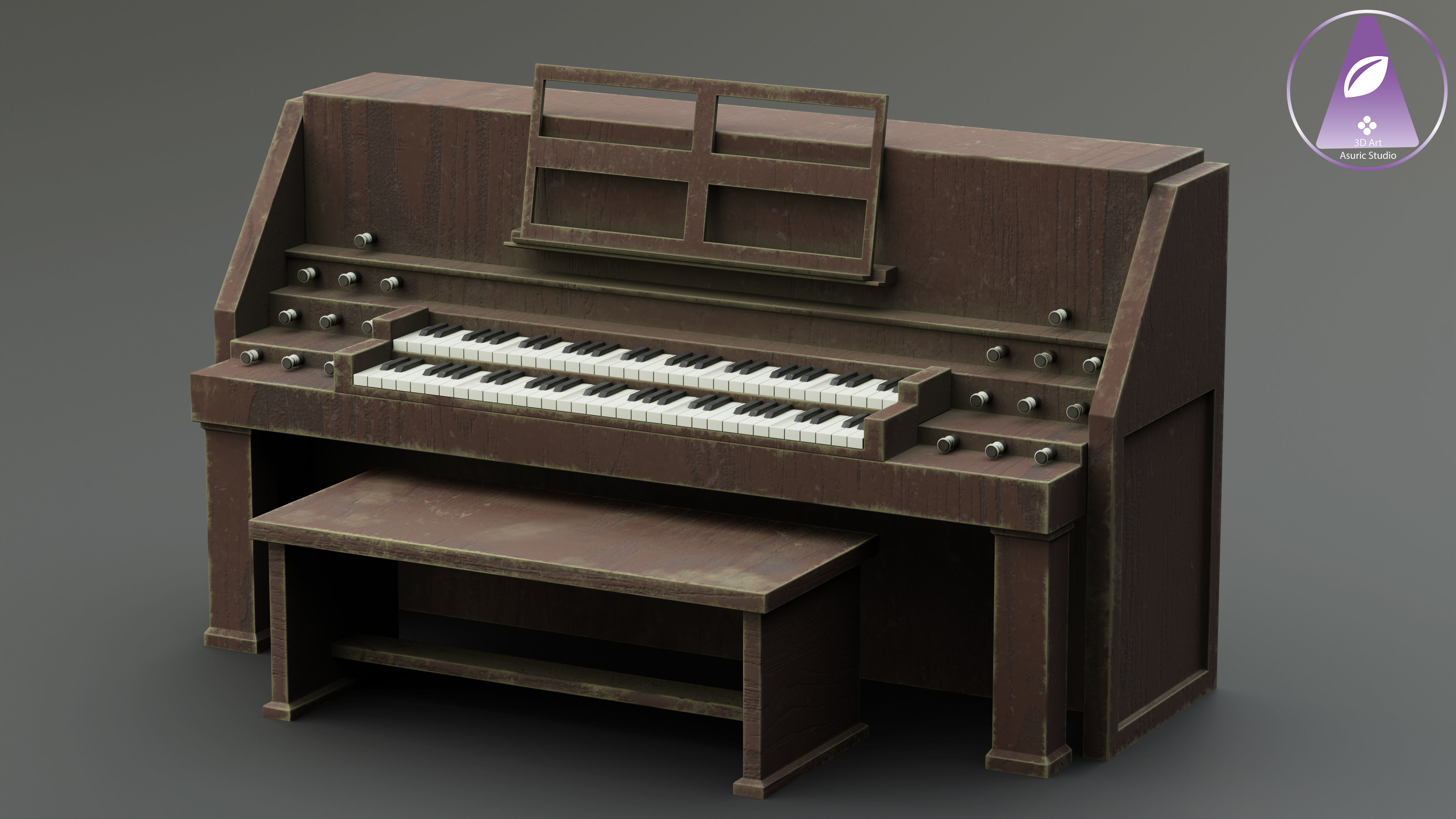 Church Asset Pack Low-poly 3D model_12