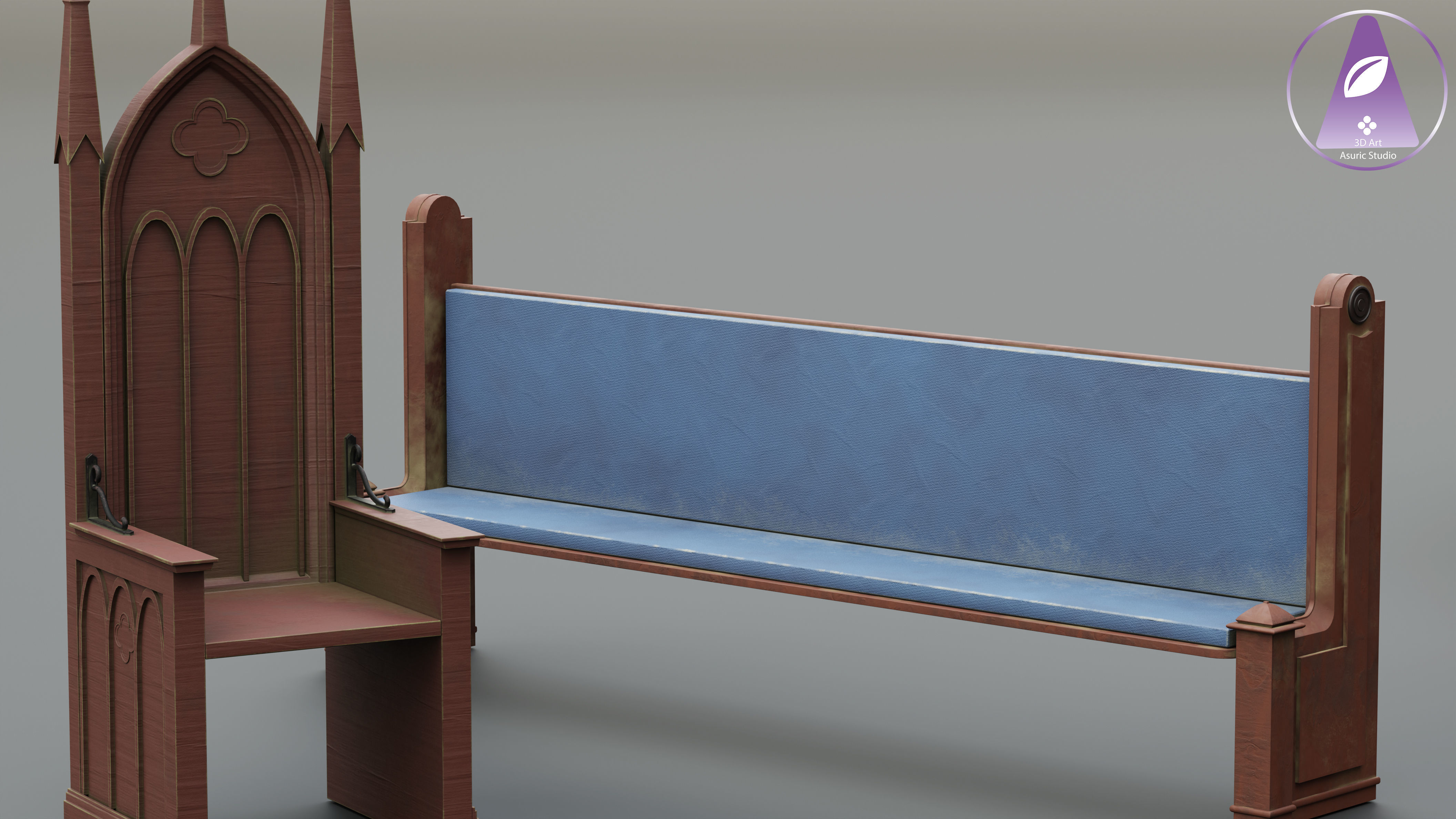 Church Asset Pack Low-poly 3D model_8