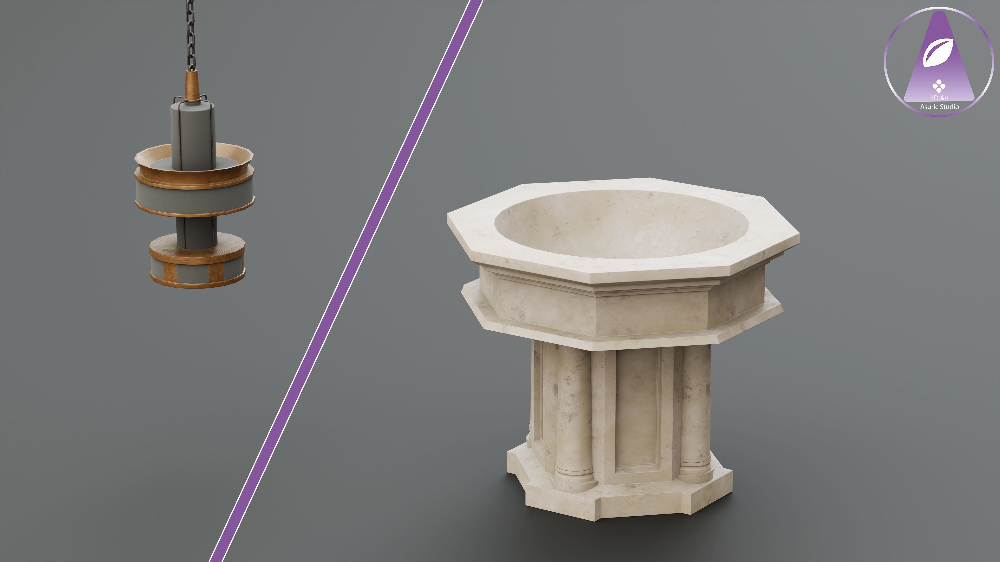 Church Asset Pack Low-poly 3D model_11