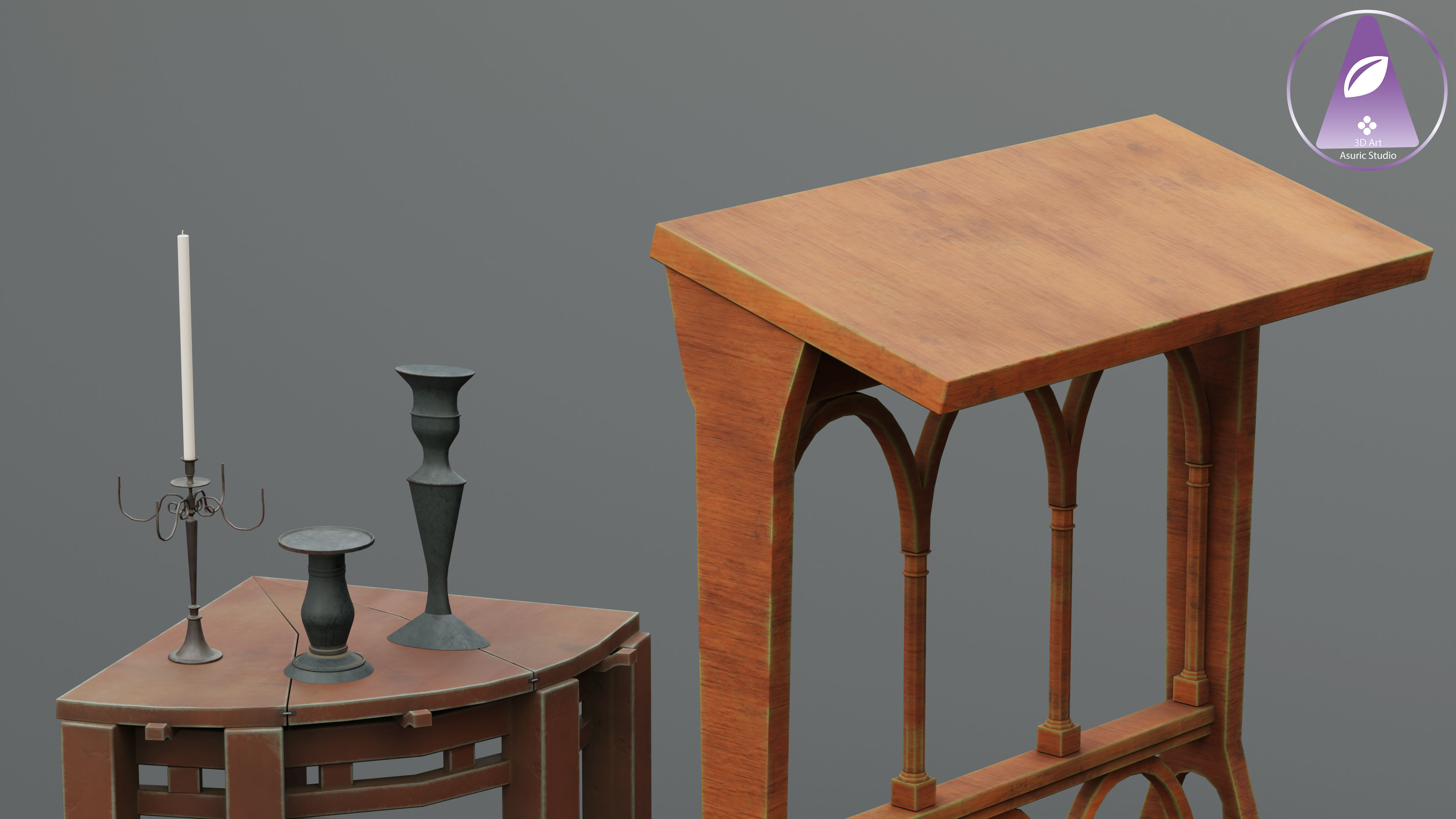 Church Asset Pack Low-poly 3D model_14