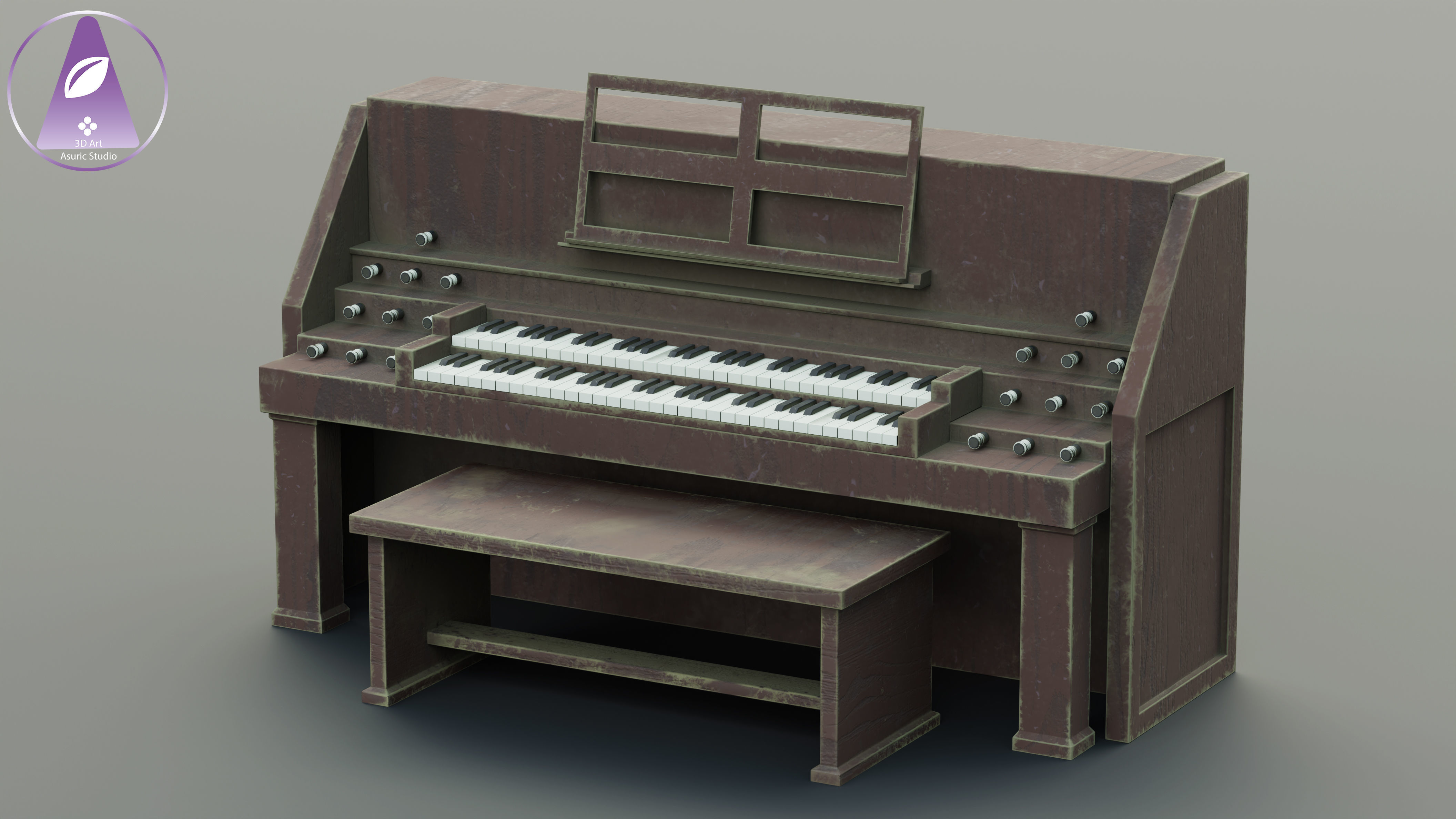 Church Asset Pack Low-poly 3D model_13