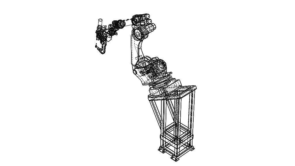 Elevated Welding Robot Free 3D model_12