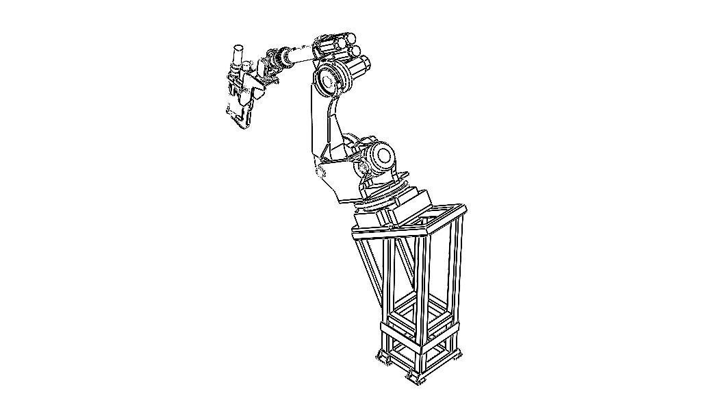 Elevated Welding Robot Free 3D model_11