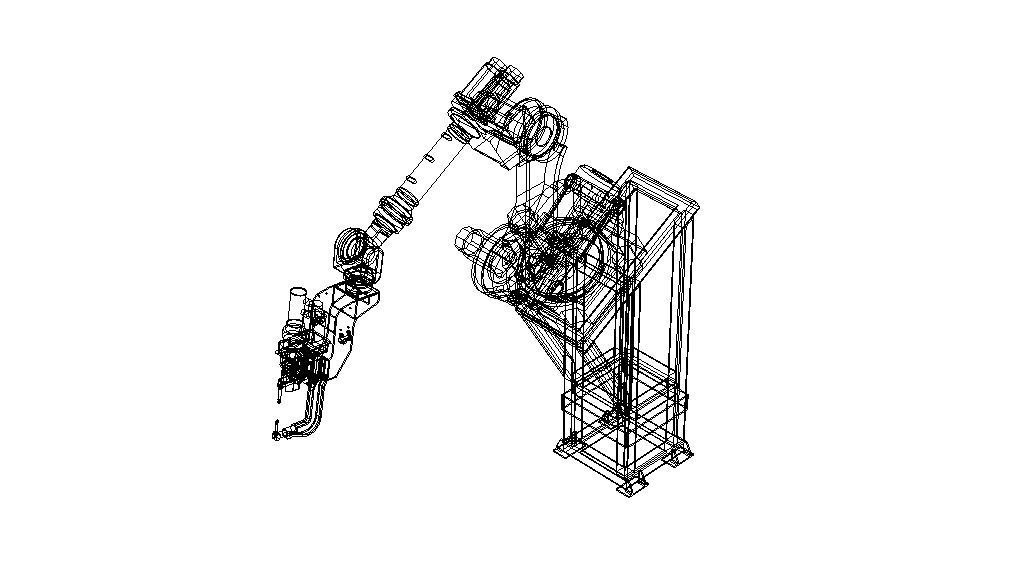 Elevated Welding Robot Free 3D model_4