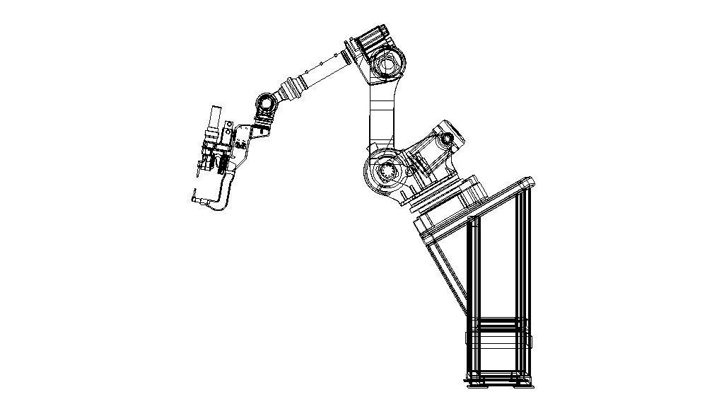 Elevated Welding Robot Free 3D model_7