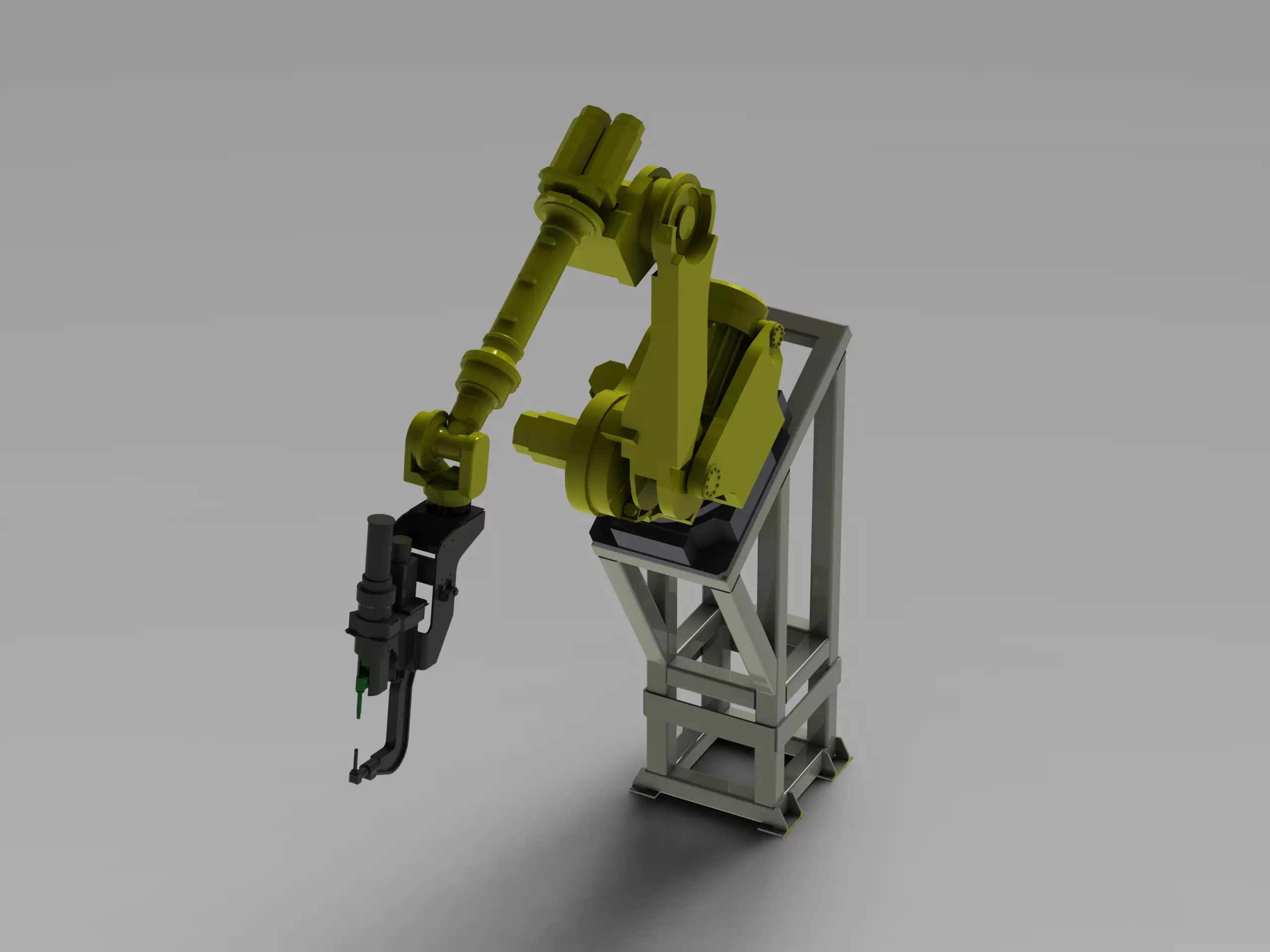 Elevated Welding Robot Free 3D model_0