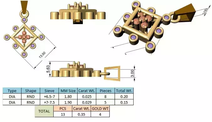  DELICATE PENDNT DESIGN