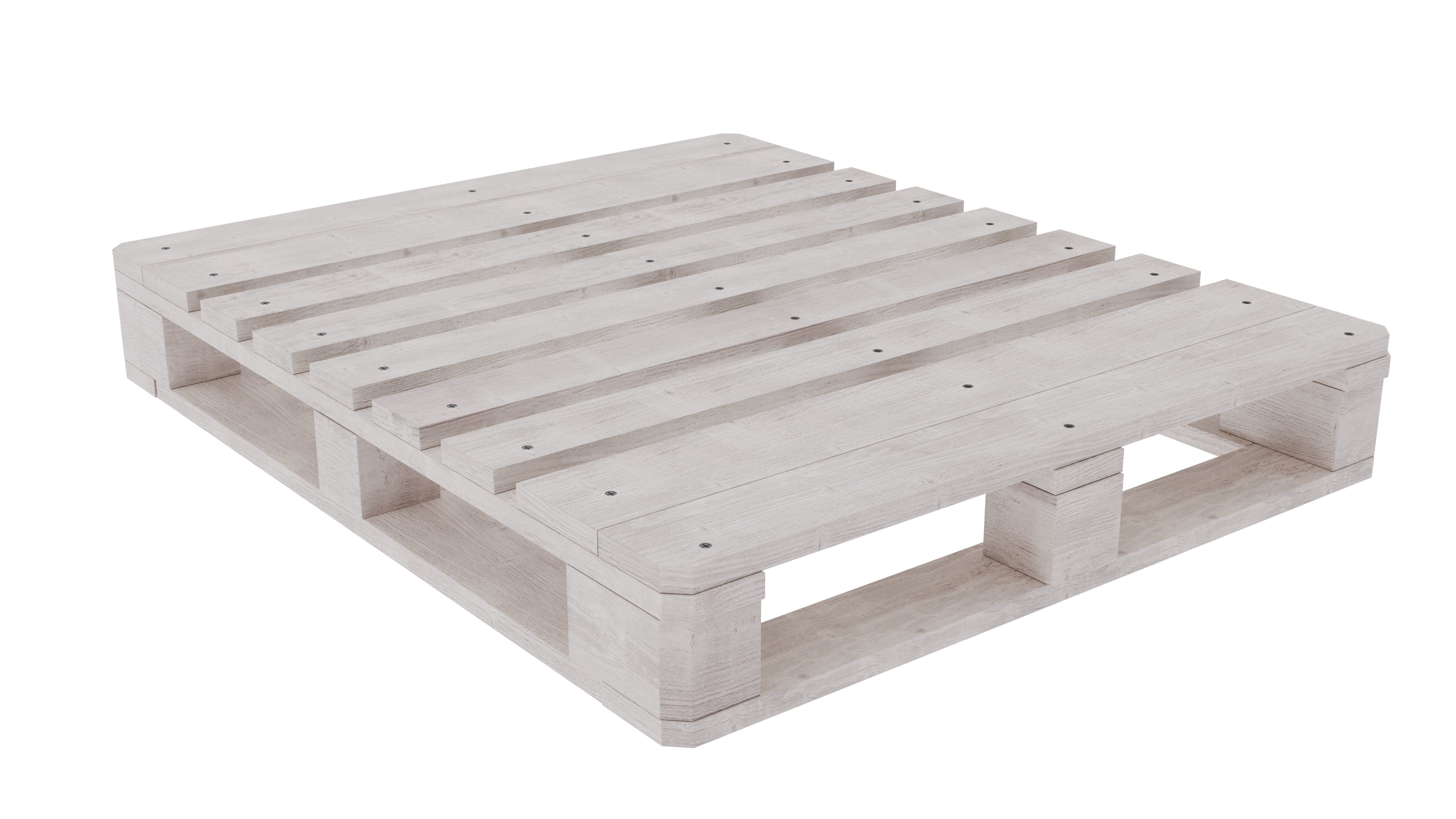 Wooden Pallet 1000mmX1200mm 3D model_1
