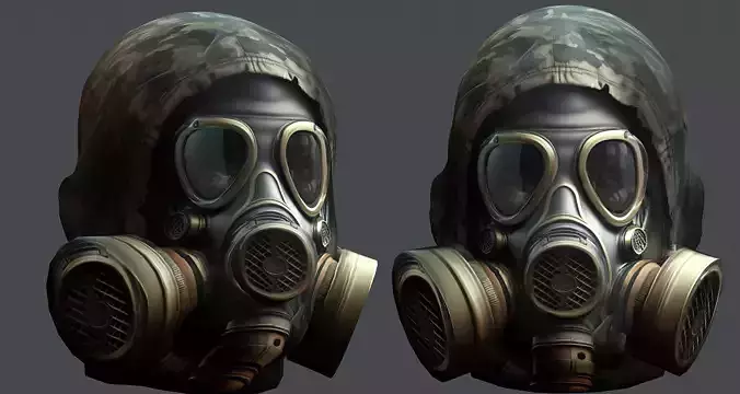 Helmet 3d model military combat Military Low-poly Low-poly 3D model