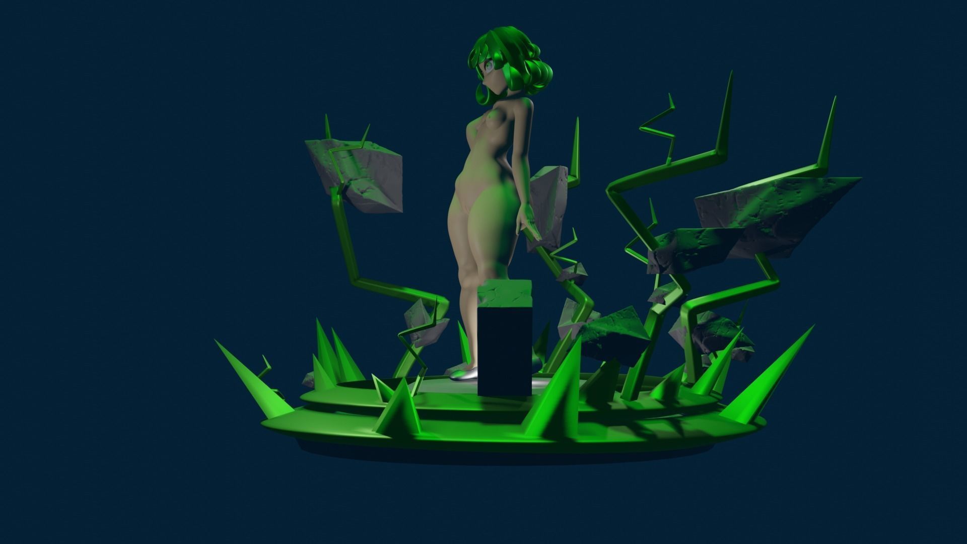 Tatsumaki statue 3D print model_6
