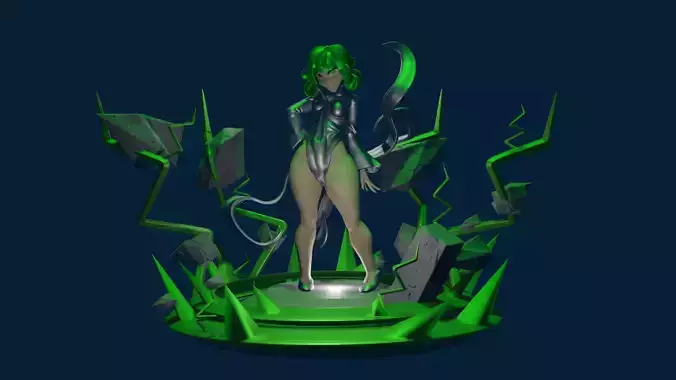 Tatsumaki statue 3D print model